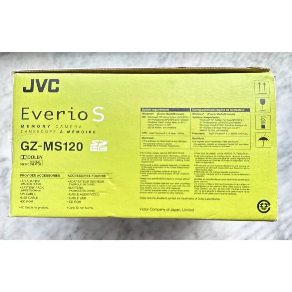 NEW JVC Everio GZ-MS120RU Red Dual Memory 35x Zoom Camcorder Open Box